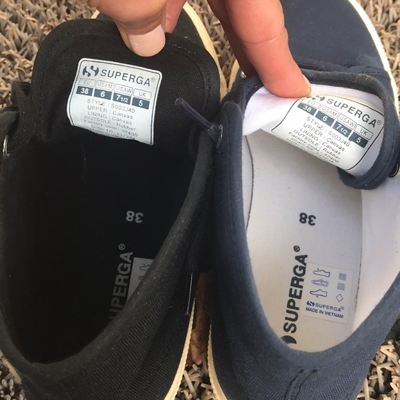 2 PAIR Superga HIGHTOPS - Picture 7 of 7